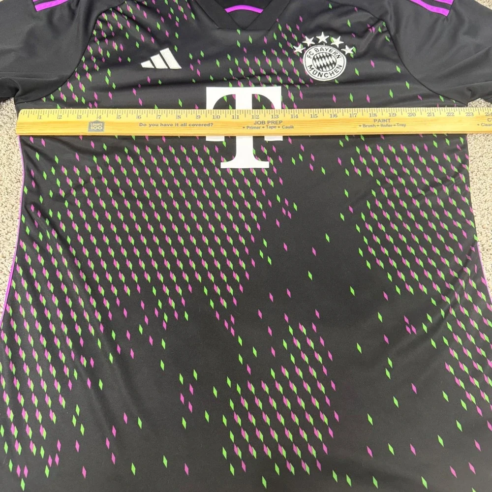 Adidas FC Bayern Munchen 2023-24 Away Jersey Mens XL Black Purple Green Soccer